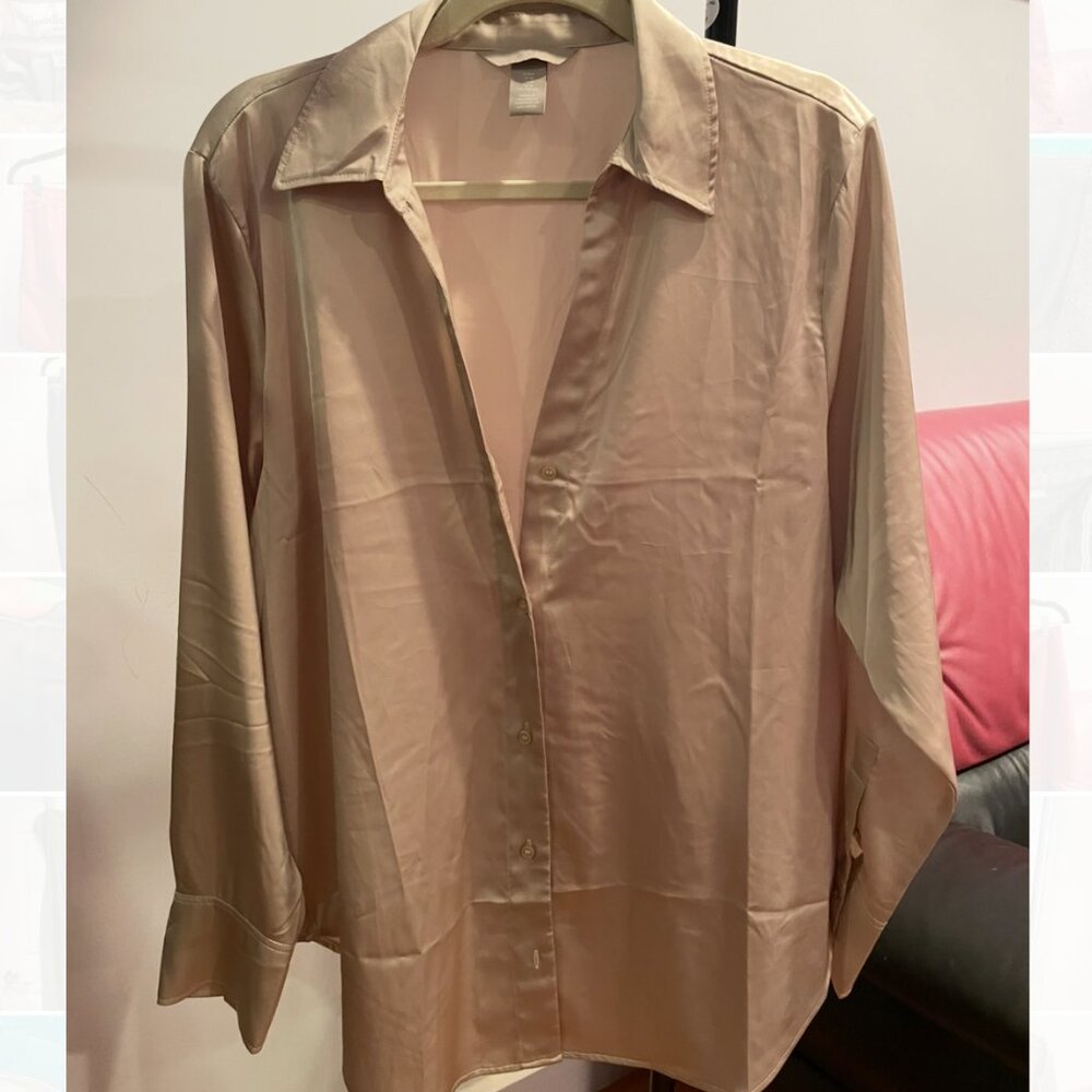 H&M Satin Womens Button Down